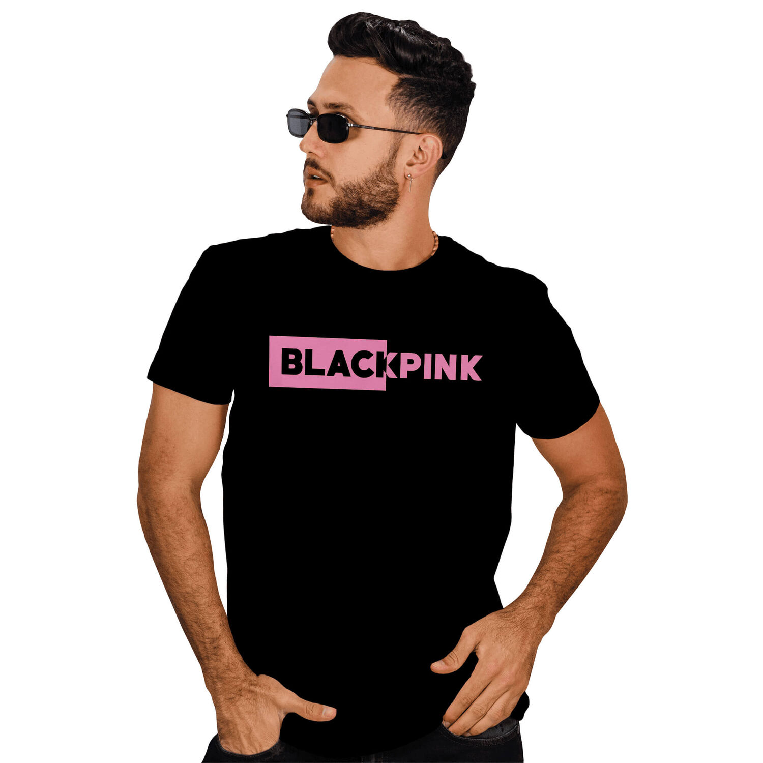 Polera Hombre Black Pink image number 0.0
