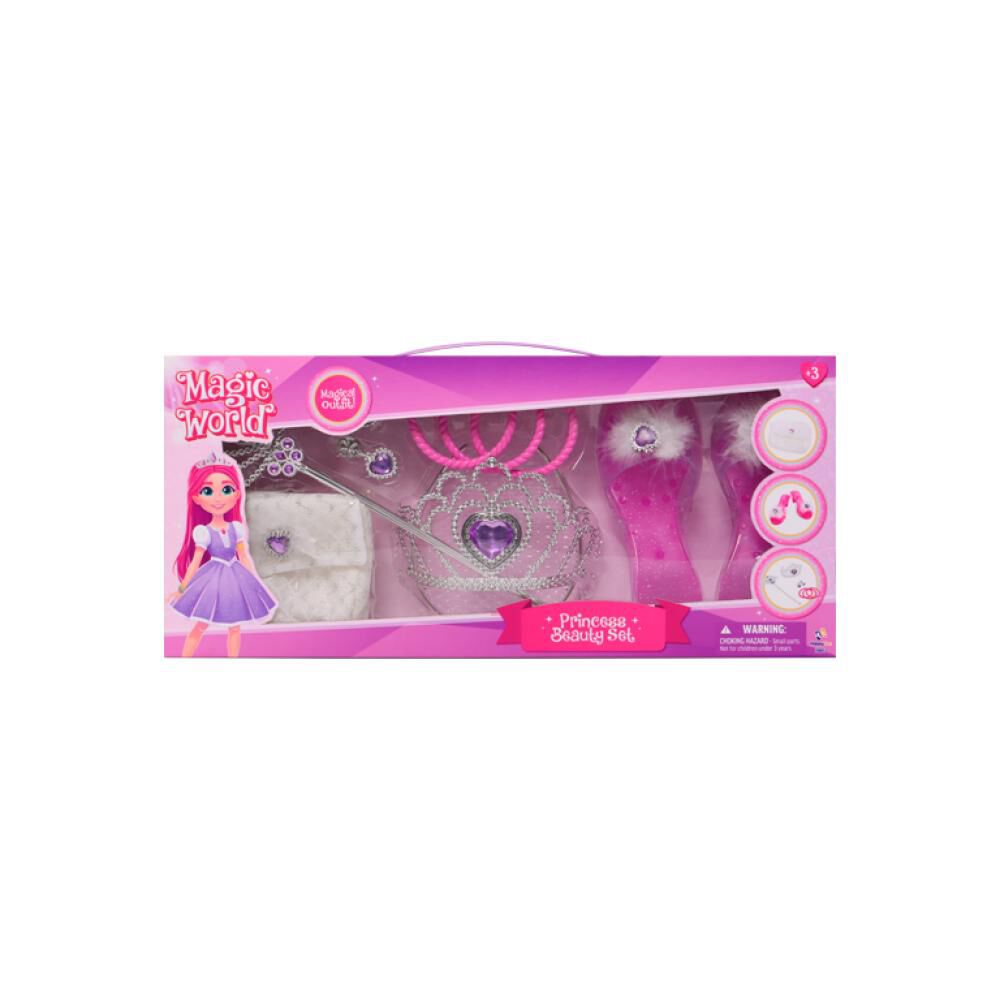 Set Belleza Princesa, Zapatillas, Corona, Baston, Cartera, Accesorios Happy Line image number 5.0