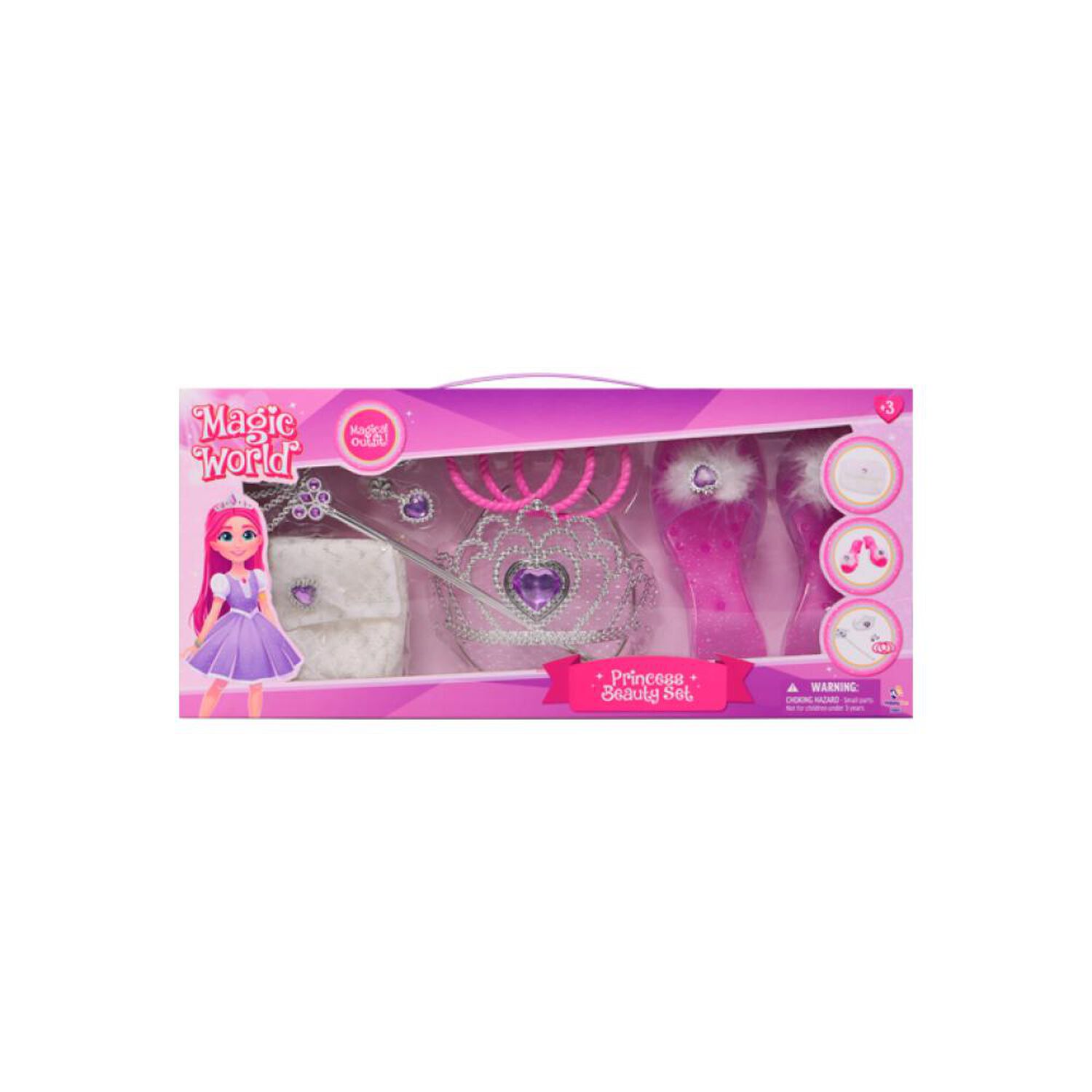 Set Belleza Princesa, Zapatillas, Corona, Baston, Cartera, Accesorios Happy Line image number 5.0