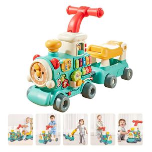 Juguete Tren Caminador 5 En 1 Didactico Con Sonidos Azul Infantil