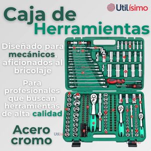 Set Caja De Herramientas 216 Piezas Dados Y Llaves Acero Cromo