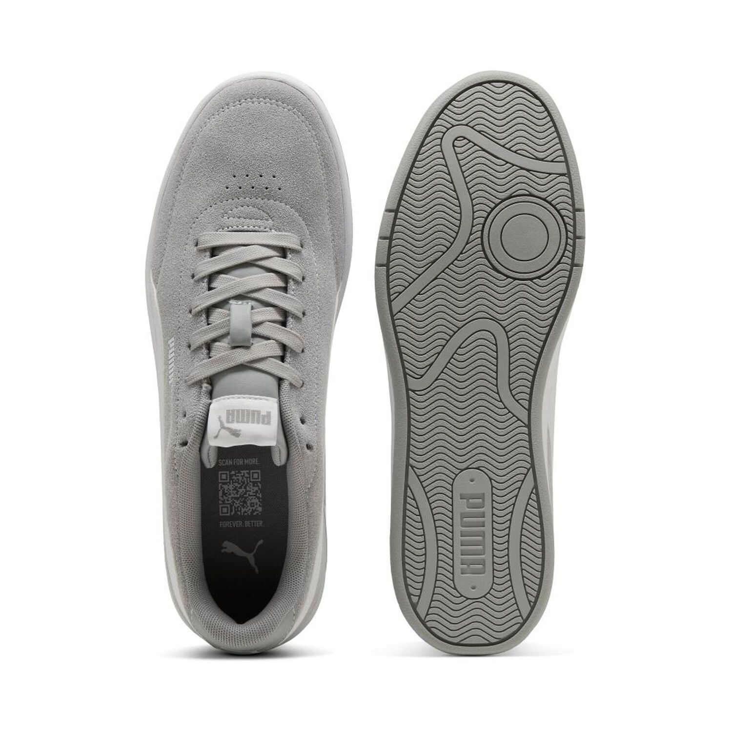 Zapatilla Urbana Hombre Puma Court Classic Clean Sd Gris image number 3.0