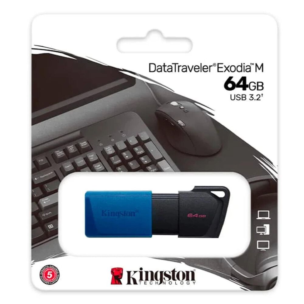 Pendrive Usb 3.2 64gb Datatraveler Azul Exodia image number 2.0