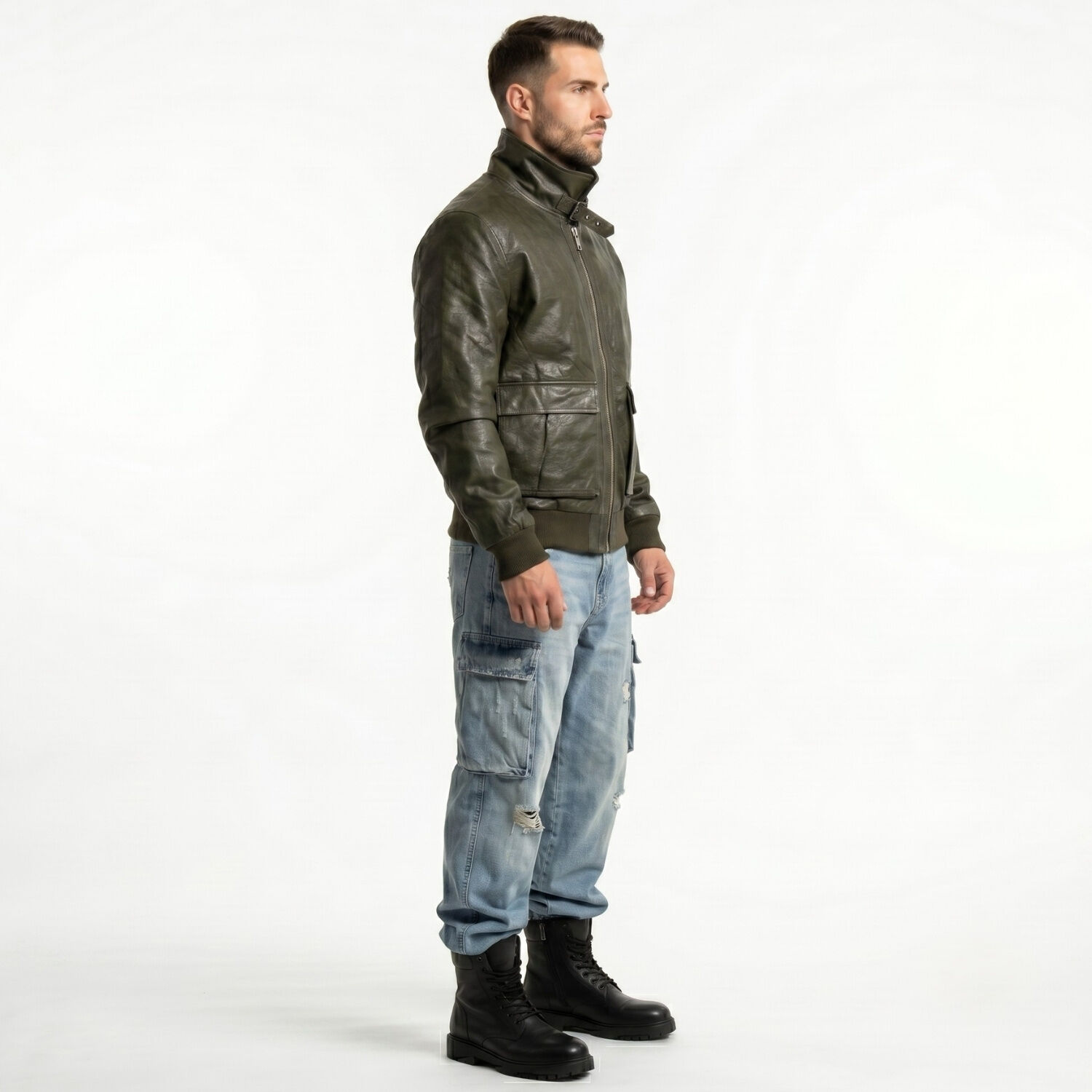 Chaqueta Ecocuero Premiun Hombre Liam image number 2.0