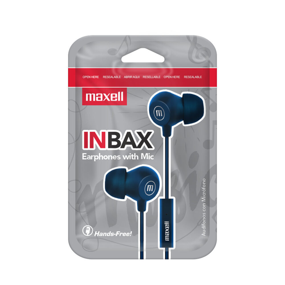 Audífonos Maxell In-bax Con Micrófono In Ear 3.5mm Azul image number 1.0