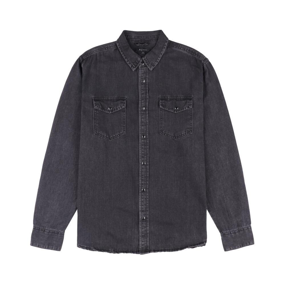 Camisa Denim Manga Larga Hombre Az Black image number 0.0