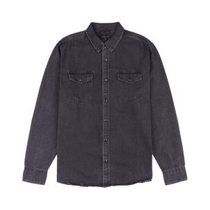 Camisa Denim Manga Larga Hombre Az Black