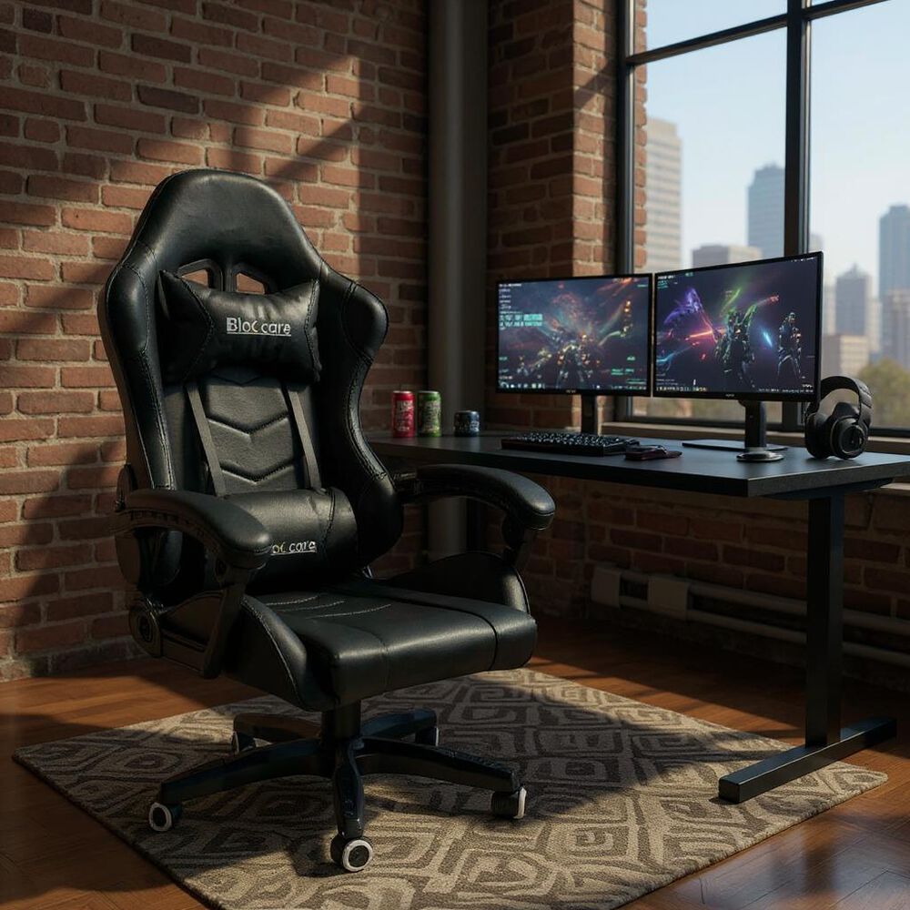 Silla Gamer Reclinable - Color Negro image number 2.0