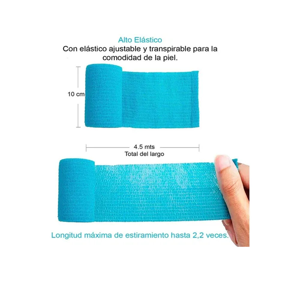 Venda Autoadherente Compatible Con Coban 10cm X 4.5mt- 1 Und Verde image number 2.0