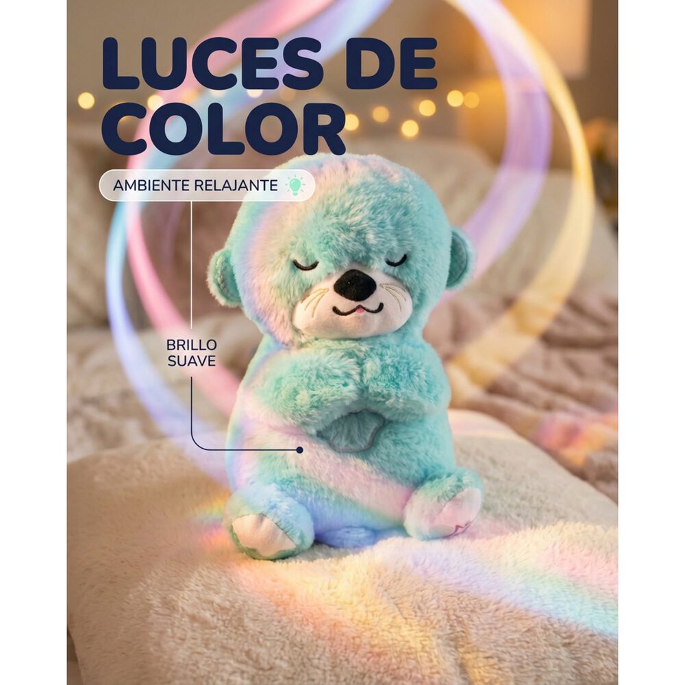 Peluche Nutria Respiraci&oacute;n Relajante Musical Con Luces Bebe image number 27.0