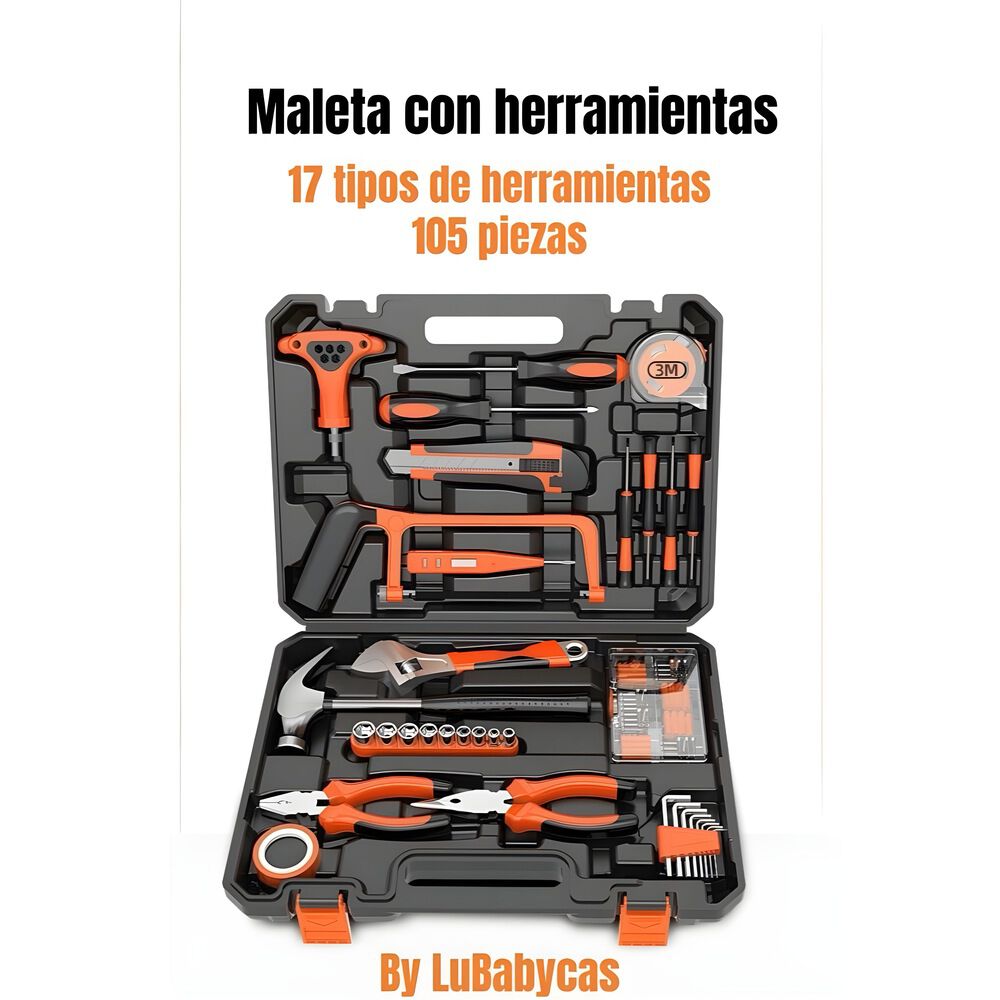 Set Herramientas 105 Piezas 17 Tipos Con Caja By Lubabycas image number 6.0