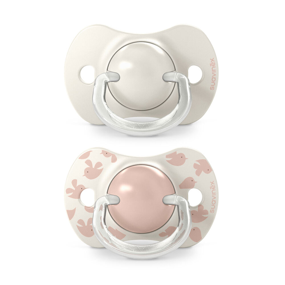 Chupete Sx Pro Fisiol&oacute;gico Silicona 6/18m 2u Birdies Rosa image number 0.0