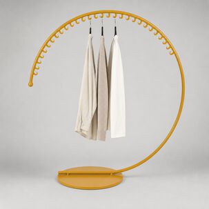 Perchero Colgador Exhibidor Circular Metalico Con 30 Ganchos Color Dorado