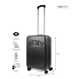 Pack 2 Maletas Donna Karan Hot Town S 10k + M 20k Negra Dkny