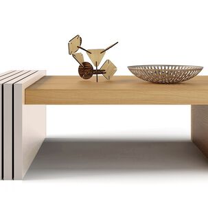 Mesa De Centro Praga Freijo-off White 107x60x33 Cm