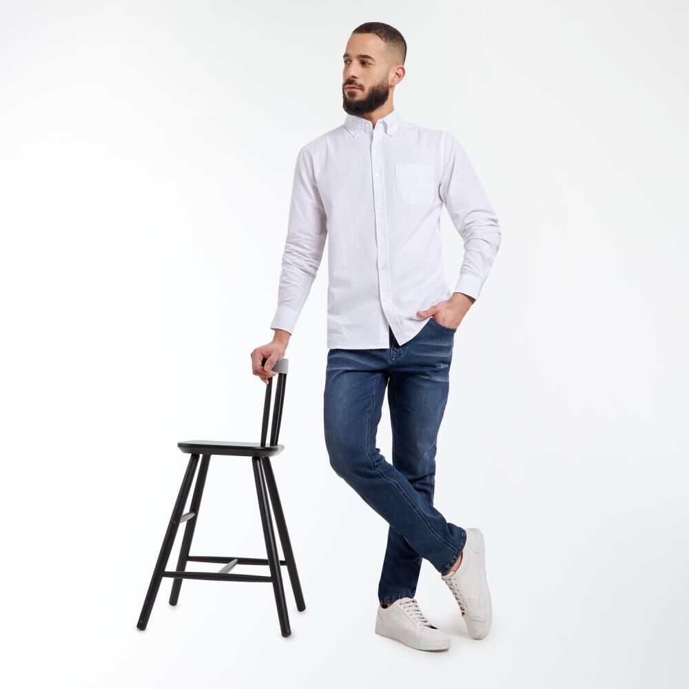 Camisa Regular Manga Larga Hombre Az Black image number 1.0