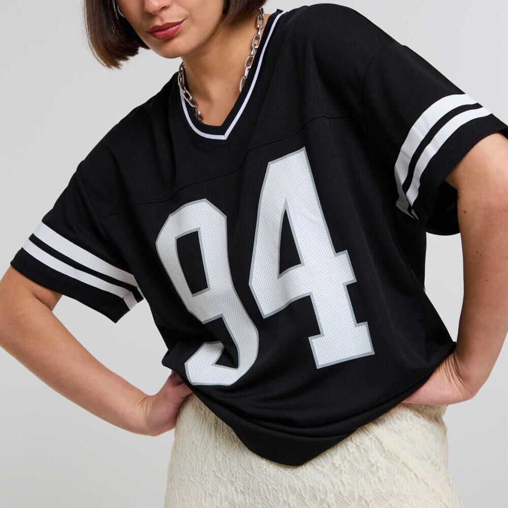 Polera Fútbol Americano Manga Corta Cuello V Mujer Rolly Go image number 4.0