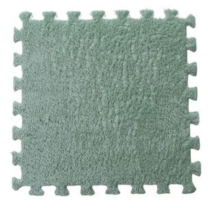Pack 6 Alfombras Rompecabezas Felpa Shaggy 30x30 Cm Armables