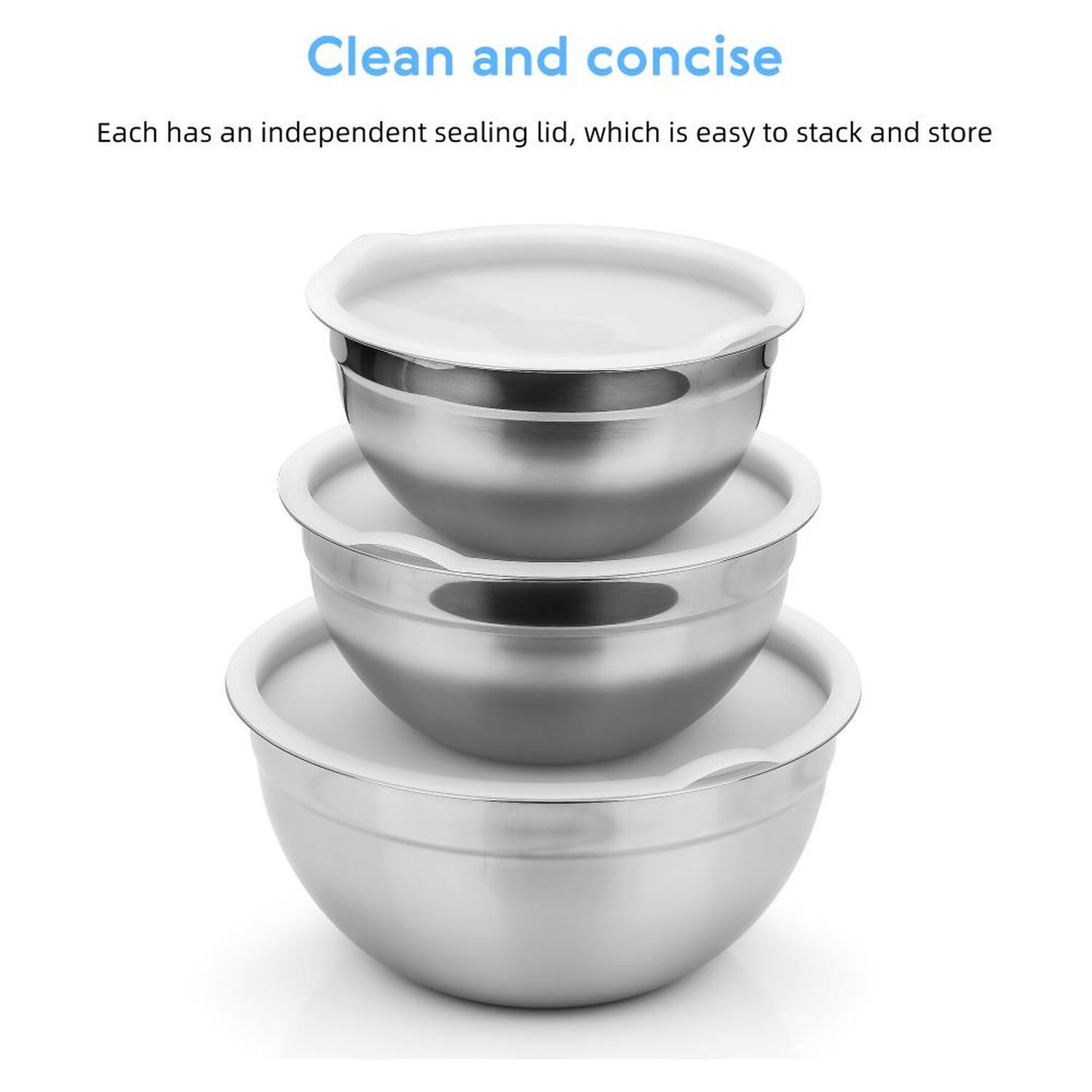 Set De Bowls Azhome Acero / 3 Piezas / 1.4 Lt / 2.0 Lt / 3.5 Lt image number 2.0