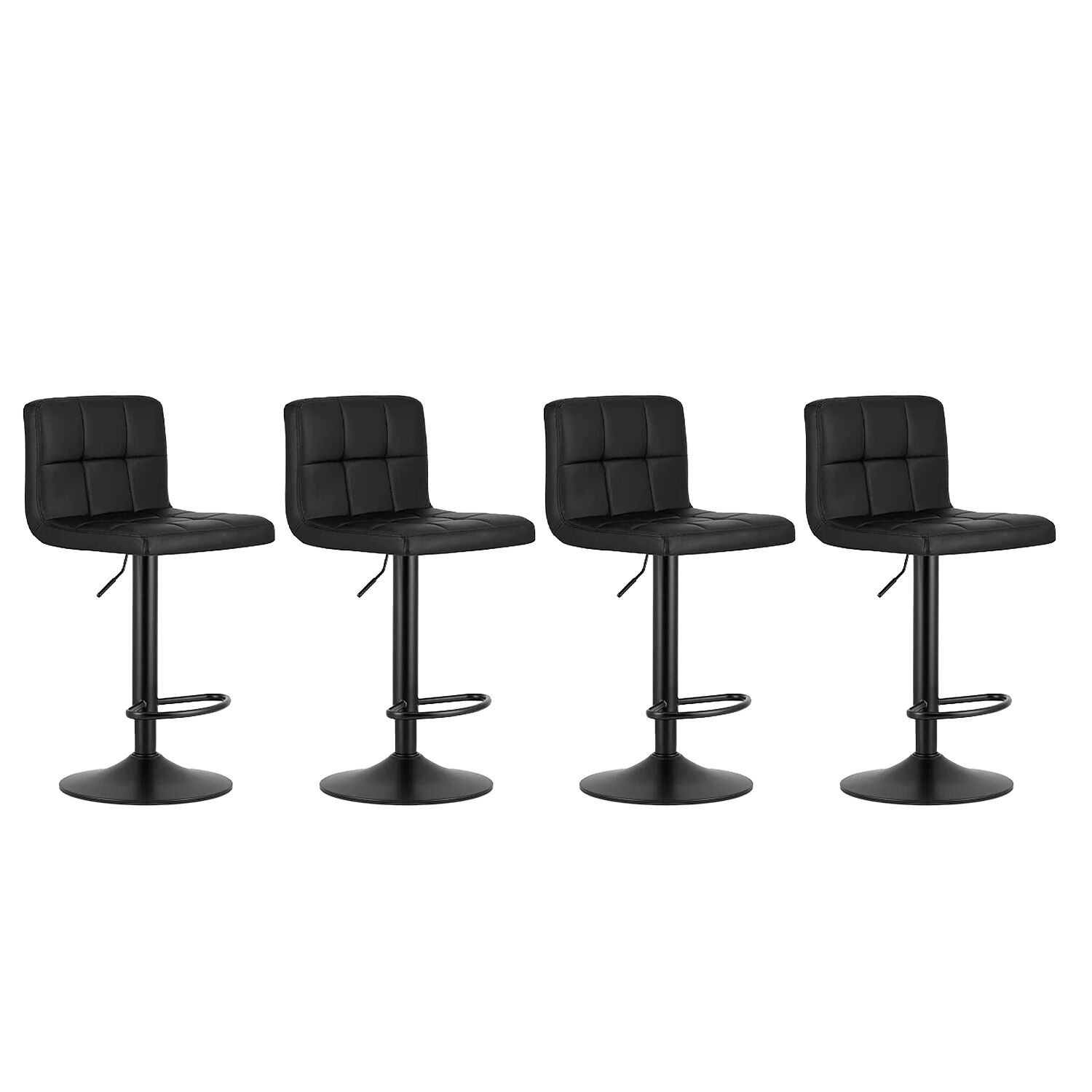 Pack 4 Silla De Bar Con Base Mate Y Altura Regulable Dise&ntilde;o Moderno image number 0.0