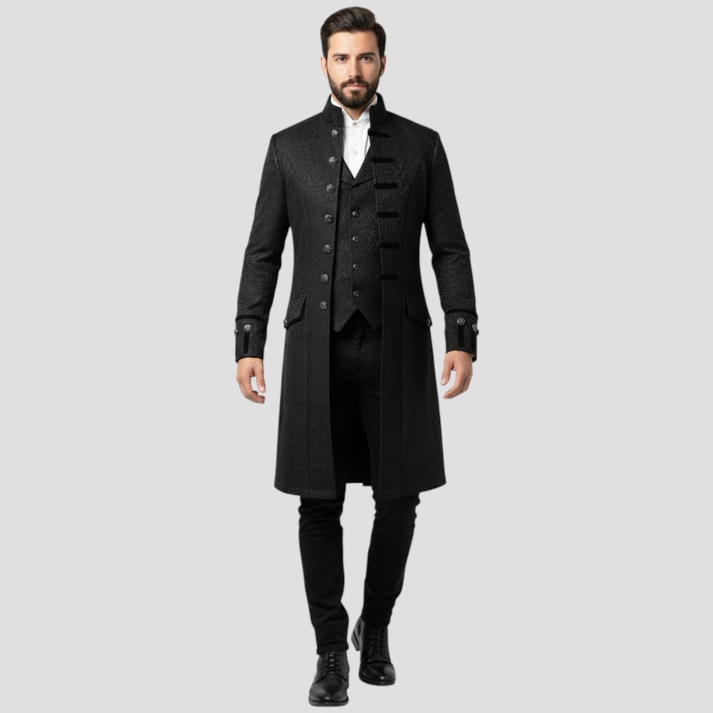 Abrigo Largo G&oacute;tico Noche Steampunk Cosplay G&oacute;tico Victoriano image number 2.0