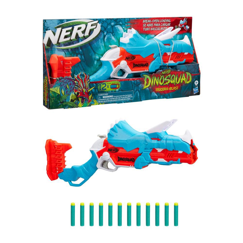 Lanzador De Dardos Nerf Dinosquad Tricera-blast image number 1.0