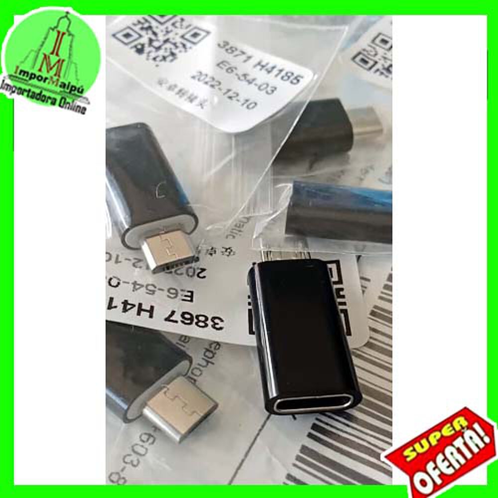 Adaptador Tipo C A Micro Usb V8 Tipo C Hembra Micro Usb Macho Celulares Compatible Android, Samsung image number 7.0