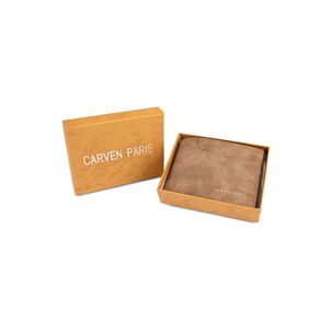 Billetera Hombre Jack Caf&eacute; Con Monedero Carven Paris