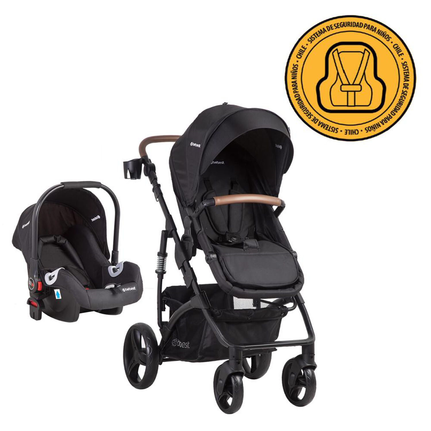 Coche Cuna Travel System Bebesit Quest Lx Negro image number 1.0