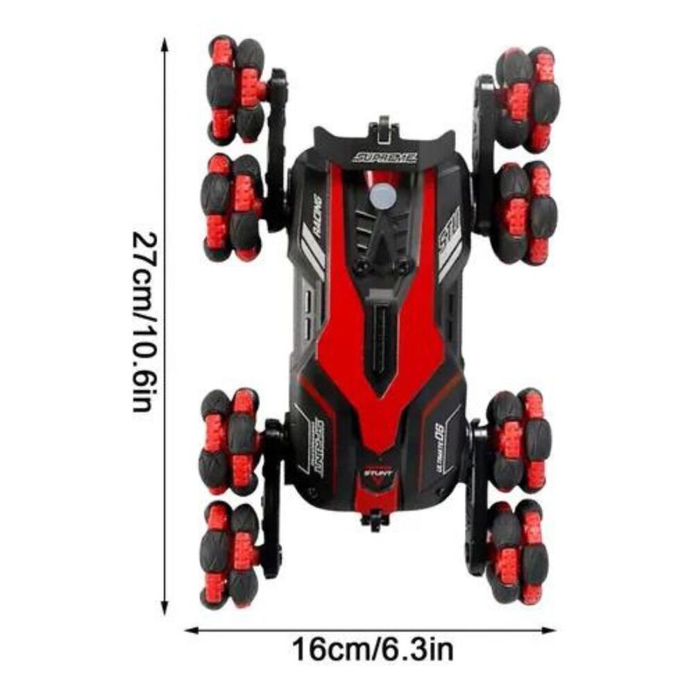 Auto Con Control Remoto 360 De Acrobacias Rojo Efecto Humo image number 2.0