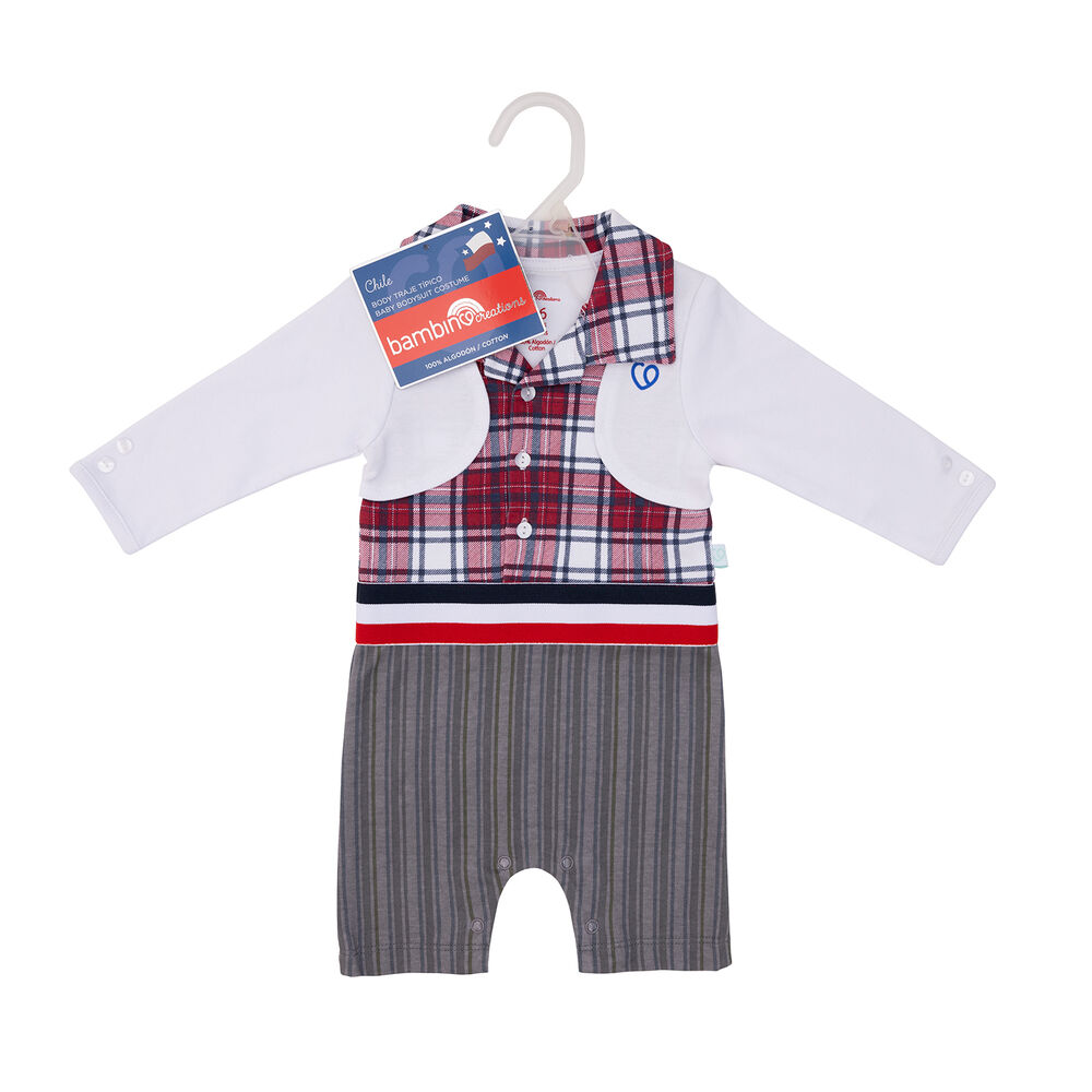 Body Huaso Poncho Azul Fiestas Patrias Niño image number 0.0