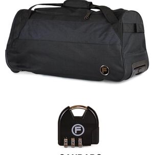 Bolso De Viaje Con Ruedas Kross M 89 Lts Negro + Candado F