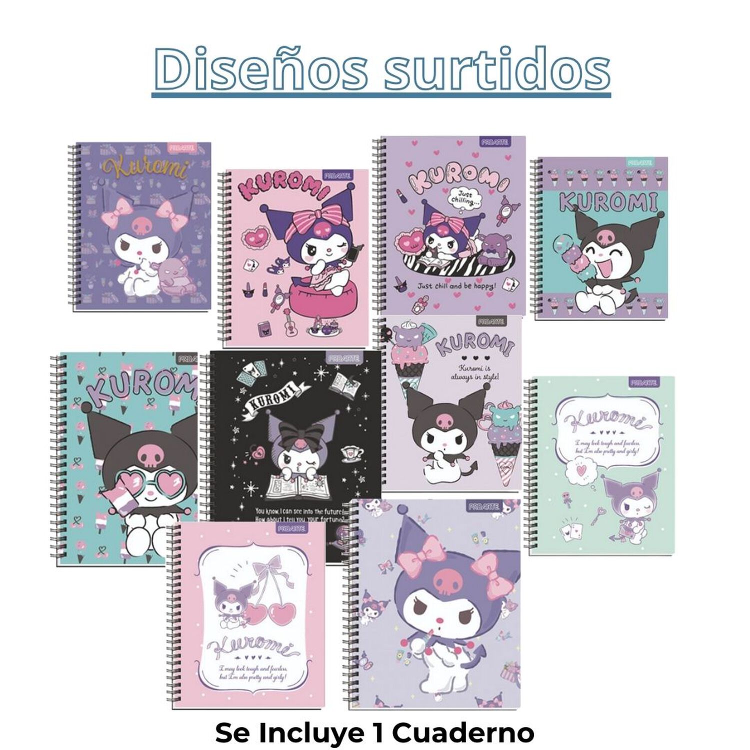 Cuadernos Universitarios Kuromi Surtidos 100 Hojas (1 Unidad) image number 3.0
