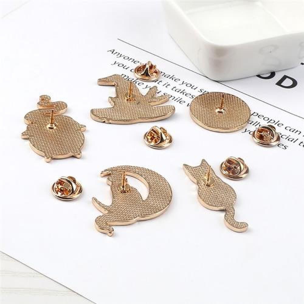 Set Pines Broches Gotico Bruja Gato Negro Proteccion Dark image number 4.0