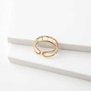 Anillo 19v69 Dorado Mujer Str473