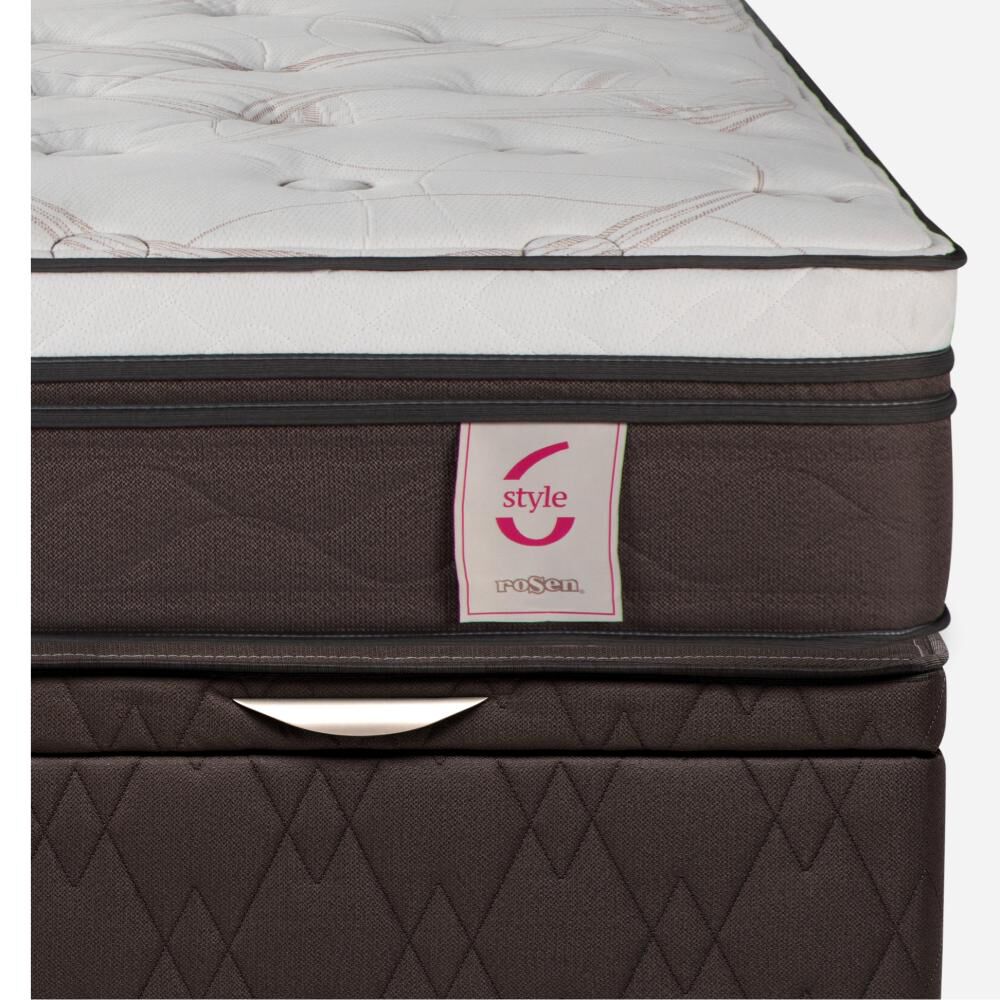 Cama Ba&uacute;l Rosen New Style 6 / 2 Plazas / Base Normal + Set De Maderas image number 4.0