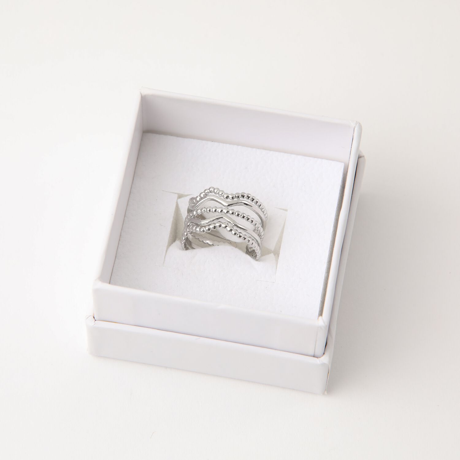 Anillo 19v69 Plateado Mujer Str348 image number 2.0