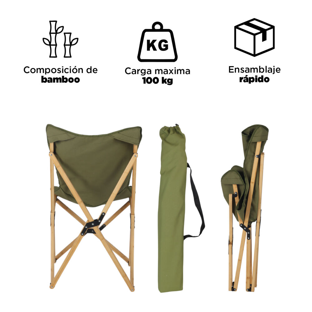 Silla Pleagable Camping Ranco Verde image number 3.0