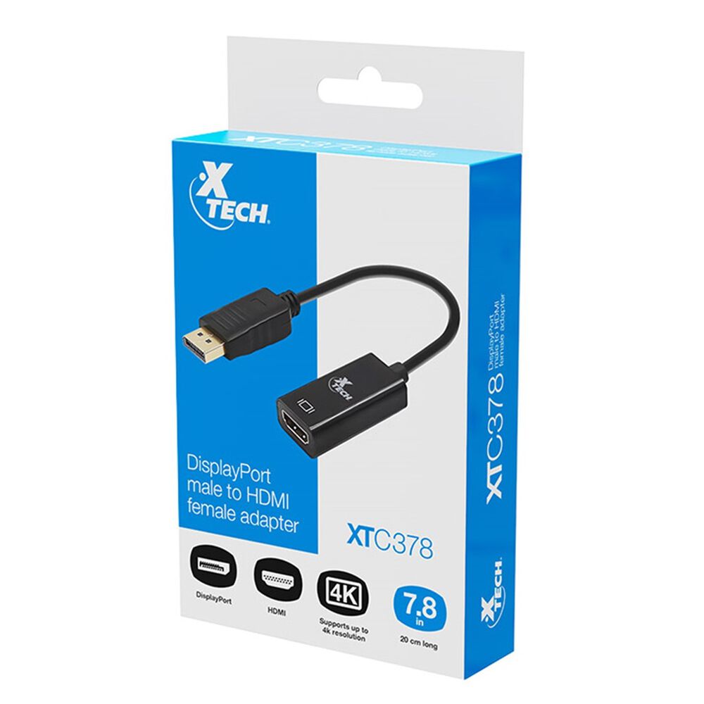 Adaptador Displayport Xtech Macho A Hdmi Hembra image number 3.0