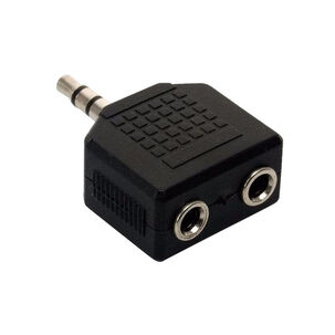Adaptador Plug 3.5mm X 1/jack 3.5mm X 2 - Negro