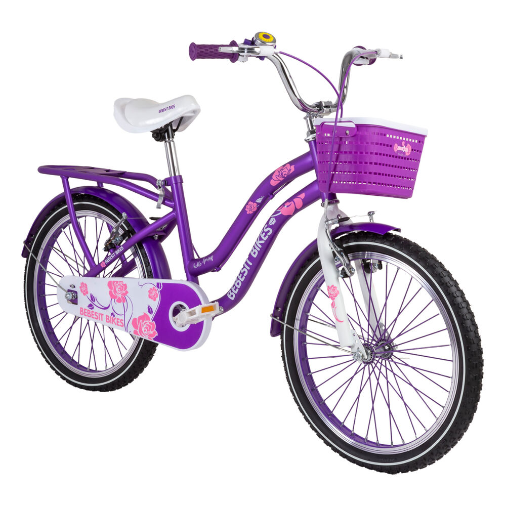 Bicicleta Infantil Queen Aro 20 Morada Bebesit image number 0.0
