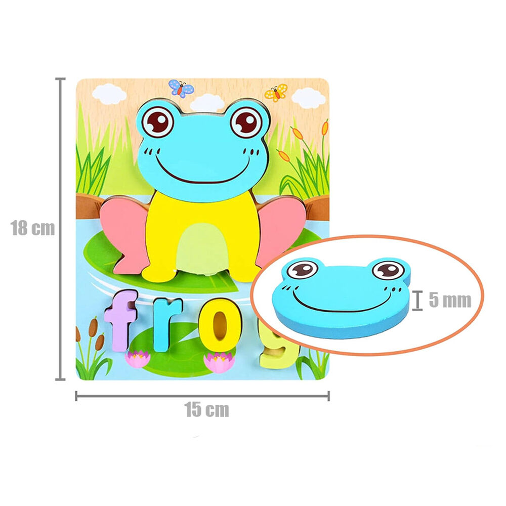 Puzzle Encaje Madera Letra Dibujo Rompecabeza Didactico Ni&ntilde;o image number 1.0