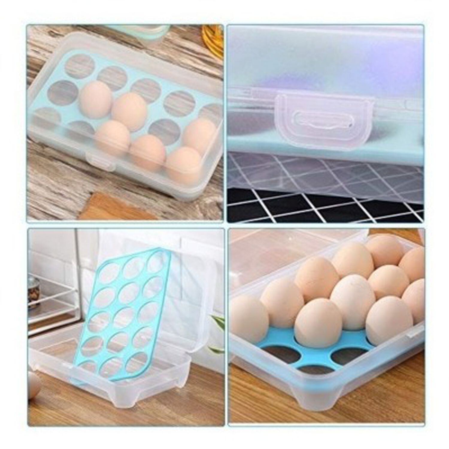 Caja De Almacenamiento De Huevos De 15 Uds image number 3.0