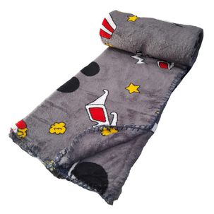 Frazada Infantil Ni&ntilde;o Dise&ntilde;o Animado 127x152 Manta Mantitas Mickey Gris