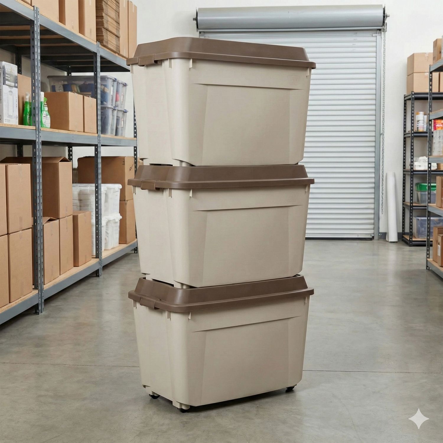 Caja Baul 210 Litros Reyplast Color Beige Tapa Cafe image number 4.0