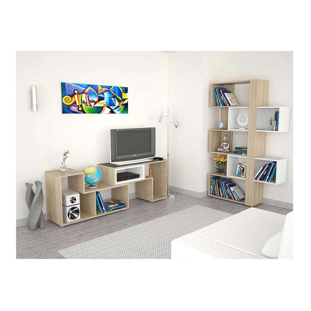 Combo Rack Extensible + Biblioteca Cubo Tuhome Beijing image number 0.0