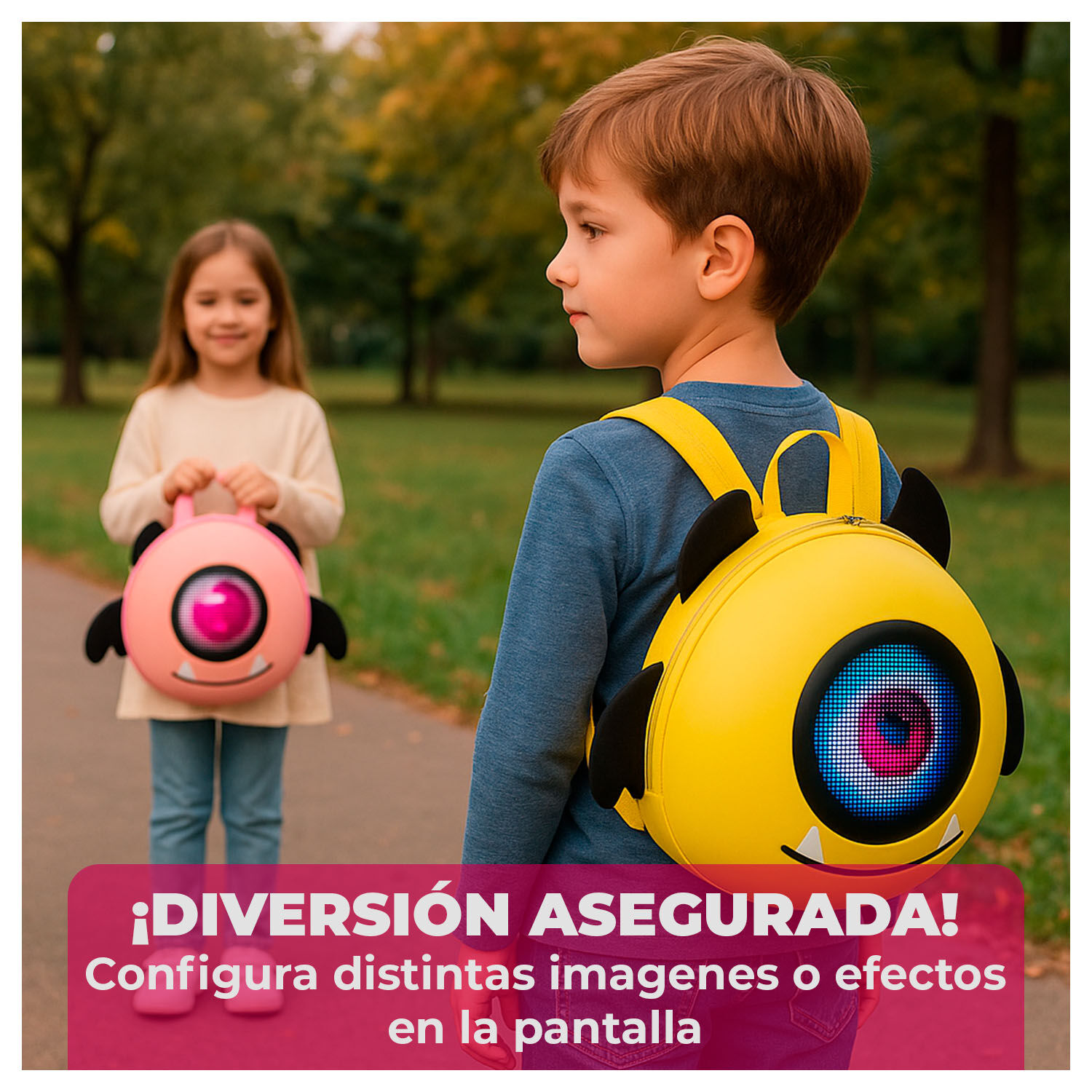Mochila Infantil Con Pantalla Led Personalizable Y Power Bank image number 4.0