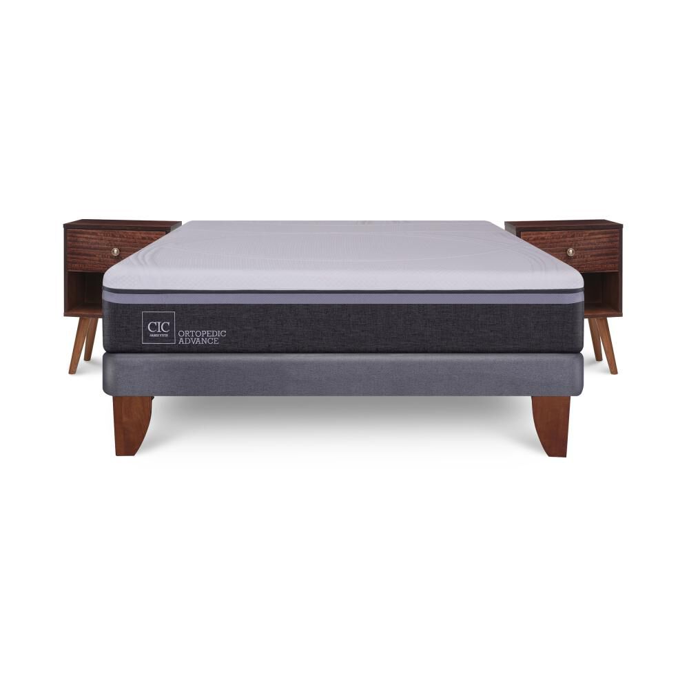 Cama Europea Cic Ortopedic Advance / 2 Plazas / Base Normal + Velador image number 0.0