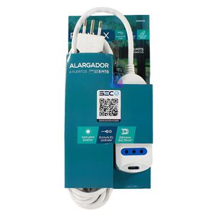 Alargador Electrico 4 Enchufes 5m Sec Colores - Ps