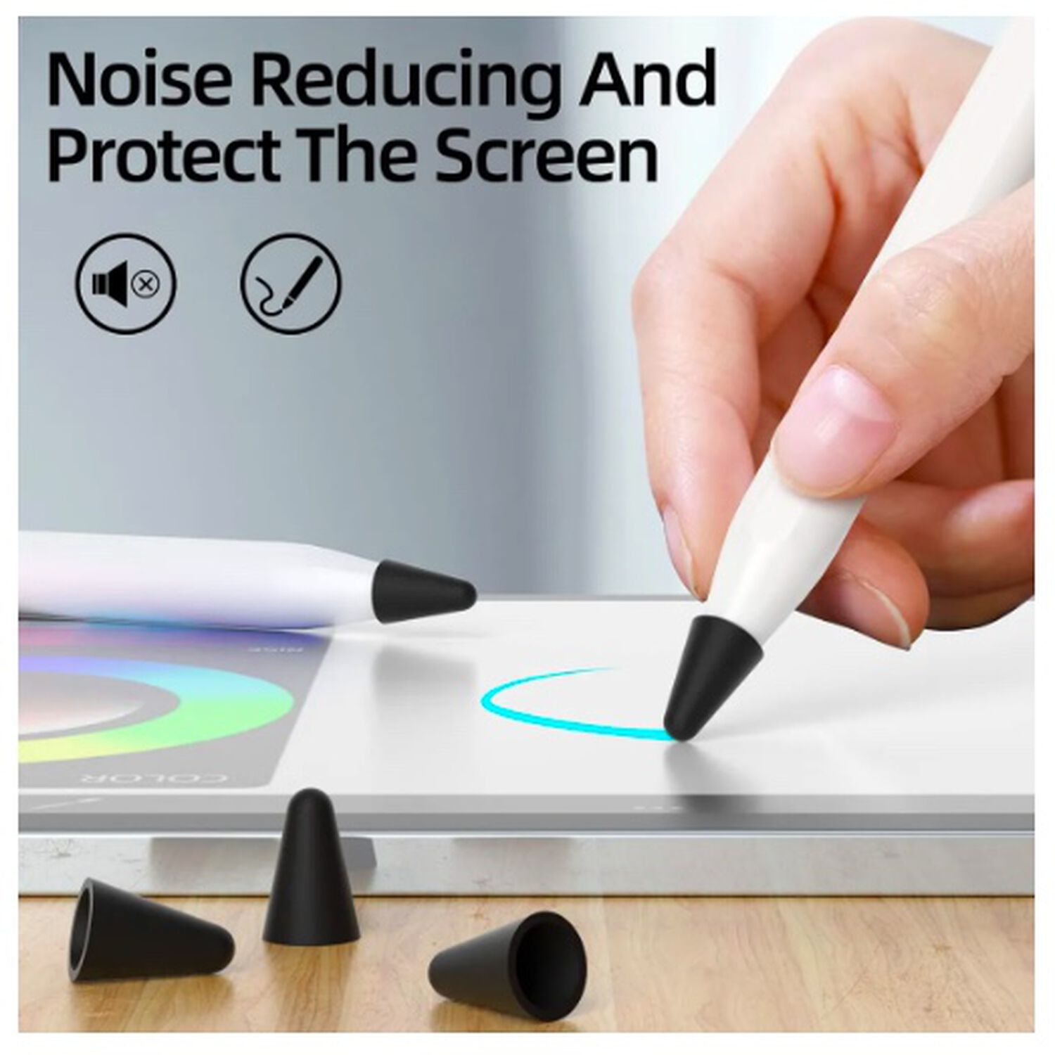 Protector Apple Pencil Silicona Negro image number 3.0
